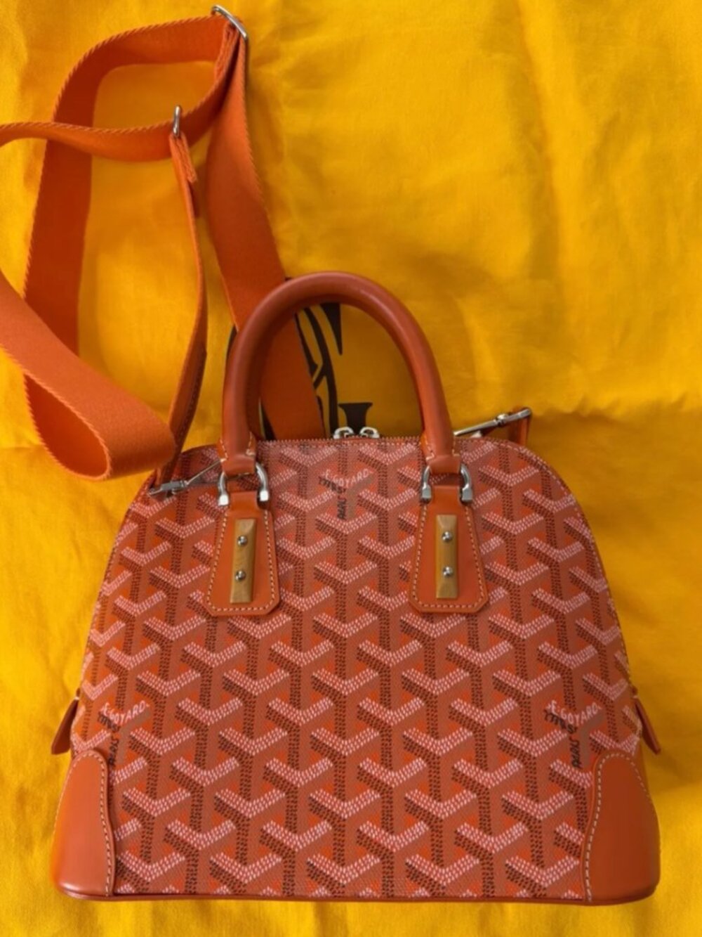 GOYARD Goyardine Mini Vendome in Orange - Picture 3 of 14